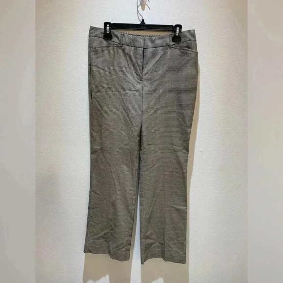 Worthington Women's Plaid Straight Leg Pants Brown Pockets Casual Size 8 - Picture 2 of 9